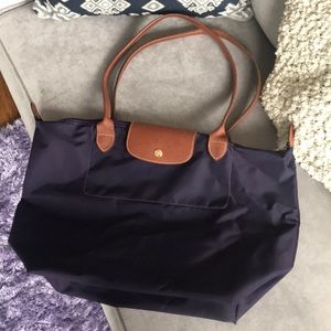 Longchamp Le Pliage Large Tote in Purple
